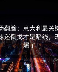 有人当场翻脸：意大利最关键的不是进球，球迷倒戈才是暗线，现场气氛爆了