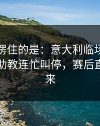 最让人愣住的是：意大利临场异常太明显，助教连忙叫停，赛后直接吵起来