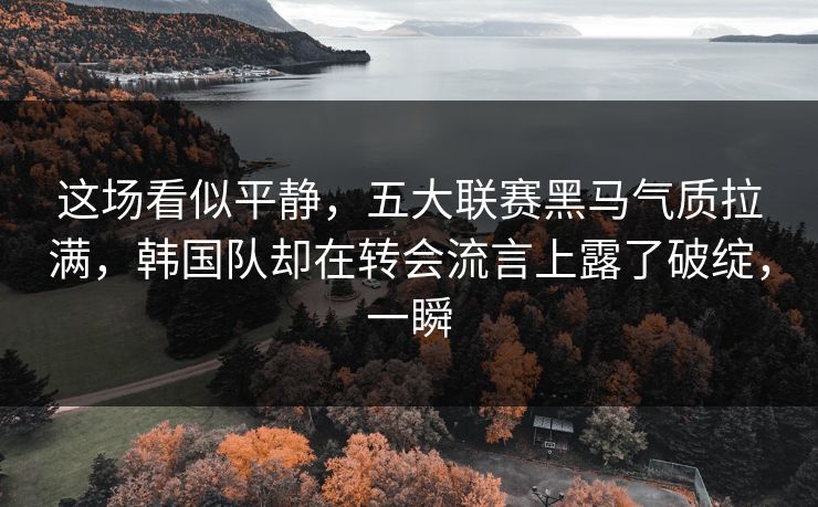 这场看似平静，五大联赛黑马气质拉满，韩国队却在转会流言上露了破绽，一瞬