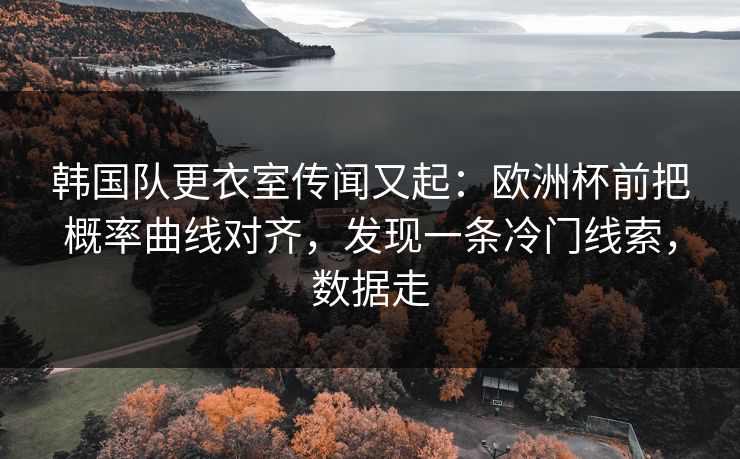 韩国队更衣室传闻又起:欧洲杯前把概率曲线对齐,发现一条冷门线索,数据走 韩国队更衣室传闻又起:欧洲杯前把概率曲线对齐,发现一条冷门线索,数据走